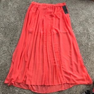 Sheer Coral Maxi Skirt